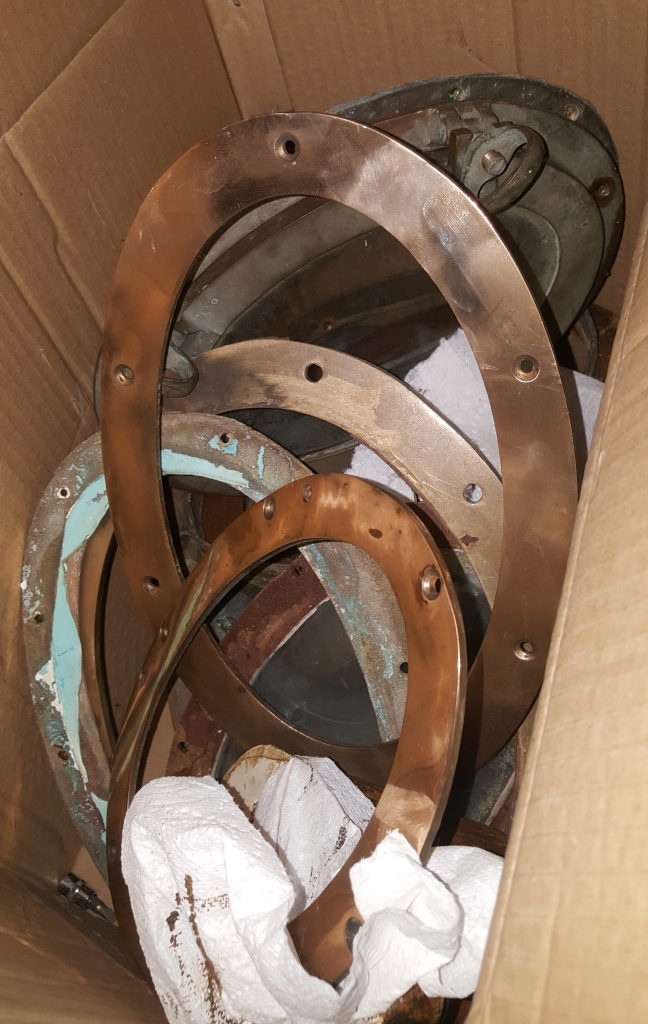 brass portholes